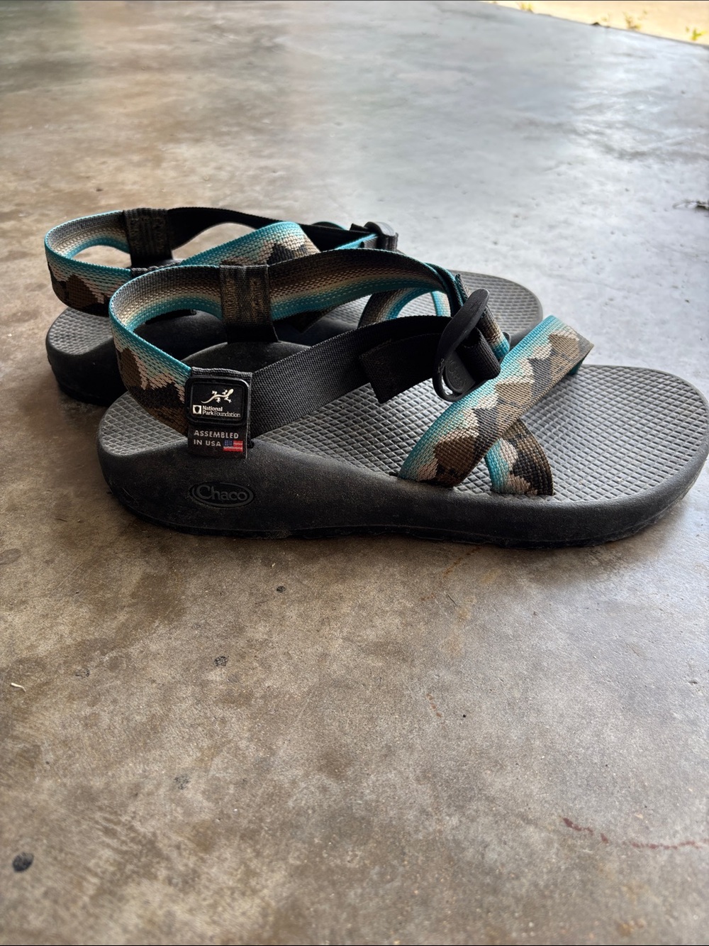 Chaco Teal and Brown National Park Edition Outdoor Sandals